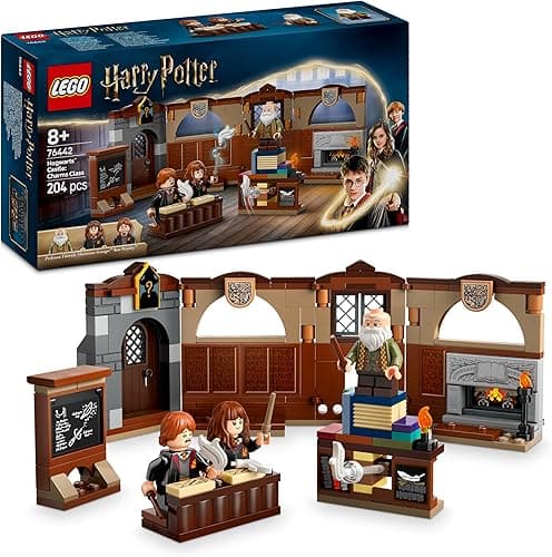 LEGO Harry Potter Hogwarts Castle: Charms Class Set with 3 Minifugures incl. Hermione Granger & Ron Weasley, Features Wingardium Leviosa Levitation Function, Toy for 8+ Year Old Boys & Girls 76442