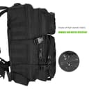 ProCase Military Tactical Assault Backpack Rucksacks, 40L Large Capacity MOLLE Army Pack Bag Go Bag, for Hiking Trekking Camping Travelling Climbing and Other Outdoor Activities –Black - 2