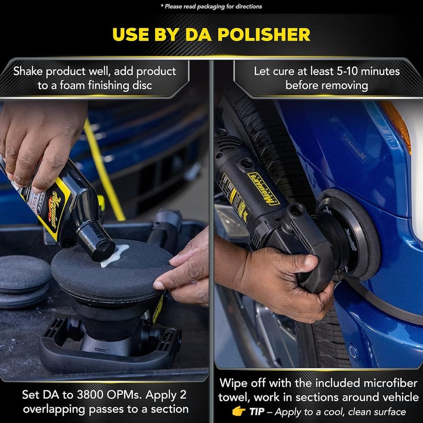 Meguiar's Ultimate Liquid Wax 473ml, Improved Liquid Car Wax Formula for Durable Protection that Shines, Premium Towel and Applicator Pad Car Accessories Included - G210516EU - 6