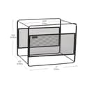 Mind Reader, portadocumenti da appendere, organizer da scrivania, per riporre oggetti, ufficio, rete metallica, 13" L x 9,75" L x 10,25" H, nero - 3