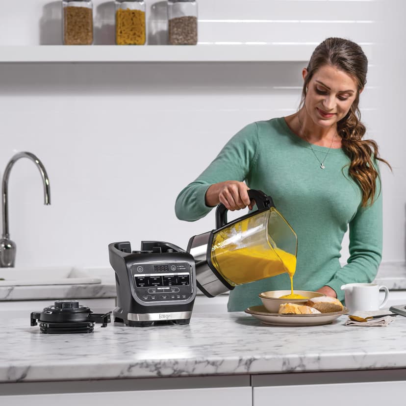 Ninja Foodi Blender Chauffant, 1000W, Capacité 1,7L, 10 Programmes Automatiques, Soupe, Velouté, Compote, Confiture, Smoothie, Brosse et Programme de Nettoyage, Noir HB150EU - 5