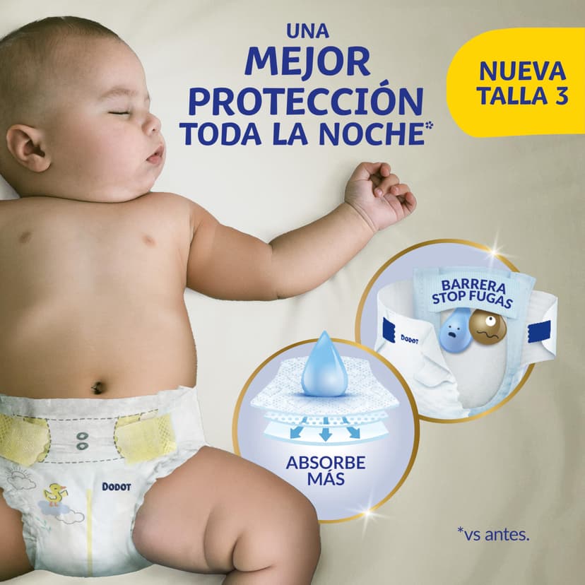 Dodot Sensitive Baby Diapers Size 3 (6-10 kg), 224 Diapers + 1 Pack of 48 Free Wipes, Optimal Dodot Skin Protection, Monthly Pack, 224 Count (Pack of 1) - 5