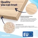 POKAR Table Top 140x80 cm | Desk Top 25 mm Thick | Perfect for Height Adjustable Standing Desk or Dining Table DIY | Durable Laminated Table Top | Made in Europe | Gold Craft Oak - 2