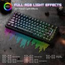 ATTACK SHARK X82PRO HE 75% Wireless Rapid Trigger Gaming Keyboard, Hall Effect Magnetic Switch Keyboard with 0.01mm RT Adjustable Actuation, 8Khz Polling Rate, Hot-Swap, RGB, for PC Gamer (Black) - 7