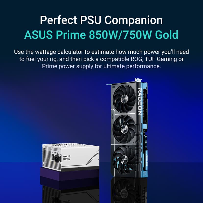 ASUS PRIME RX9070 OC, PCIe5, 16GB DDR6, HDMI, 3 DP, 2610MHz Clock, Overclocked, Compact SFF-Ready - 6