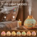 AESHORY Diffuseur d'huiles Essentielles 550ML, Diffuseur de Parfum avec 12x5ML Huiles Essentielles, Humidificateur Ultrasonique avec 7 Couleurs Lumières LED, Arrêt Automatique, pour Maison, Yoga, Spa - 4