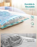 SONGMICS Vacuum Storage Bags, Vacuum Seal Suction Bags for Clothes Bedding Travel, Space Saver Reusable, with Hand Pump, 8 Pack, 2M/3L/3J, Transparent LVB105W101 - 6