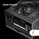 Mars Gaming MPB850SI, Alimentation PC ATX 850W, Garantie 7 Ans, 80Plus Bronze 230V, 90% d'Efficacité, Ventilateur SI Extreme Silence avec Noyau en Cuivre, Technologies AI2-RPM, DC-DC et SMD, Noir - 4