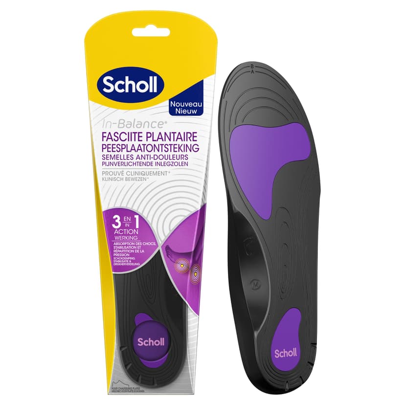 Scholl in-Balance Orthopaedic Insole for Plantar Fasciitis – Clinically Proven – 1 Pair – Size M – 40-42 - 1