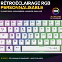 The G-Lab - Keyz Titanium - Gamer Keyboard White 65% AZERTY USB - Mechanical Switch Keyboard Red - RGB 100% Customizable, Anti-Ghosting, Programmable Macro - for PC, PS4, PS5, Xbox - New (White) - 5