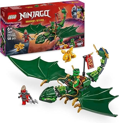 LEGO Ninjago Le Dragon Vert de la forêt de Lloyd - Jouet de Construction avec 2 minifigurines et Un Dragon articulé - Stimule Le Jeu créatif - Idée de Cadeau pour garçon dès 6 Ans 71829