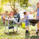 VEVOR Work Table 30 x 18 x 34 Inches Stainless Steel Catering Work Table 100 kg for Load Capacity Food Preparation Table Commercial Work Table for Kitchen Bar Restaurant 4 Adjustable Feet, Metallic - 8