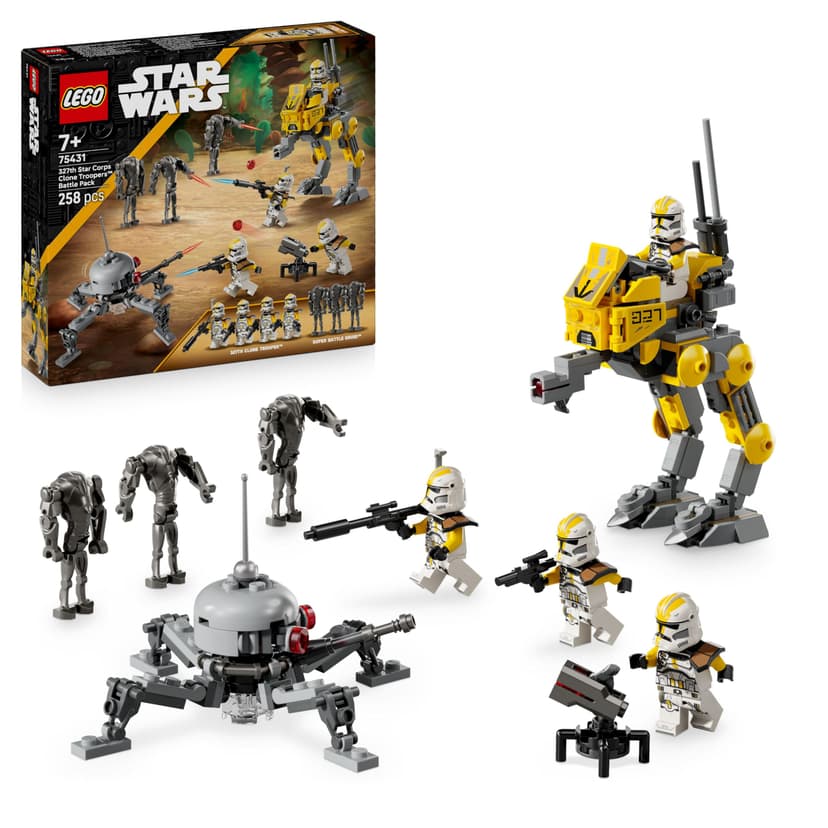 LEGO Star Wars 75431 La Revanche des Sith Pack de Combat du 327ème Corps d'Armée - Jouet Collector - 4 Minifigurines, 3 Figurines de Droïdes de Combat & 1 AT-RT - Cadeau pour Garçon ou Fan dès 7 Ans - 1