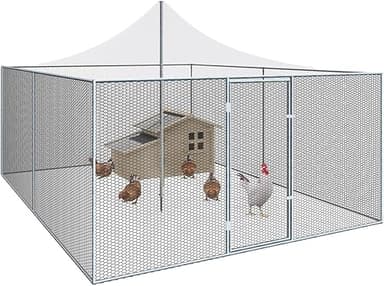 IDMarket - Volière 12m² enclos poulailler 3x4M Parc grill…