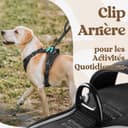 rabbitgoo Dog Harness Large Dog with Neck Release Buckle, No Pull Harness with Front Back Clips, Adjustable Soft Padded with Easy Control Handle, Reflective No-choke Pet Walking Vest, Black, L - 7