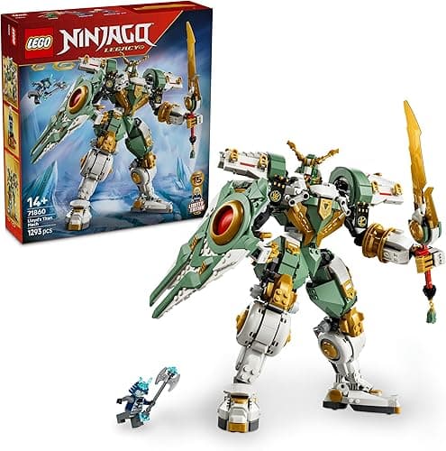 LEGO NINJAGO Lloyd's Titan Mech 15th Anniversary - Ninja Action Toy w/a Collectible Minifigure, Shield & Sword - Nostalgic Gift for 14+ Year Old Boys & Adult Fans - 71860