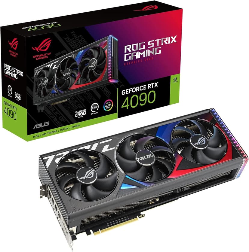 ASUS ROG Strix GeForce RTX 4090 Gaming Graphics Card (PCIe 4.0, 24GB GDDR6X, HDMI 2.1a, DisplayPort 1.4a) - 1