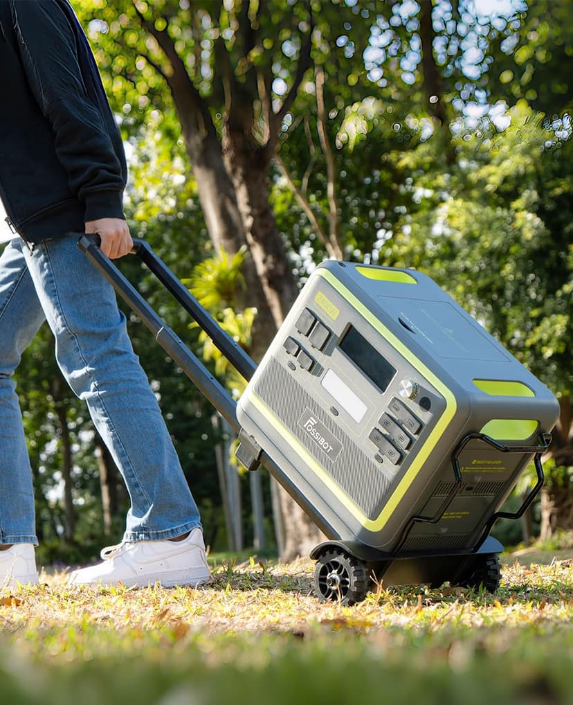 FOSSiBOT F2400 Portable Power Station with 2048Wh LiFePO4, 3 x 240V AC Outputs 2400W (4800W Peak), 1.5H full charge, UPS, 100W USB-C Output, Solar Generator for RV/Camping/Home - 2