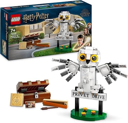 LEGO Harry Potter Hedwige au 4 Privet Drive, Jouet de Construction Fantastique pour Enfants, Figurine de Chouette, Jeu en autonomie, Cadeau Surprise Idéal pour Filles, Garçons et Fans dès 7 Ans 76425