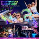 Dream Color Acrylic Car Interior Ambient Light Kit, Bphuny 18 in 1 593 LEDs Fiber Optic Decoration Ambient Lights with Music Dynamic Rainbow Rhythm, RGB Neon Lights for All Cars - 7