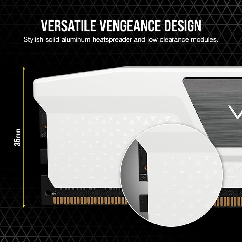 CORSAIR VENGEANCE DDR5 RAM 32GB (2x16GB) Up to 6400MHz CL36-48-48-104 1.35V AMD EXPO Intel XMP 3.0 Desktop Computer Memory – White (CMK32GX5M2B6400Z36W) - 5