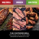 Ninja Woodfire Electric BBQ Grill & Smoker, 7-in-1 Outdoor Grill & Air Fryer, Roast, Bake, Dehydrate, Uses Woodfire Pellets, Weather Resistant, Non-Stick, Portable, Electric, Grey/Black, OG701UK - 3