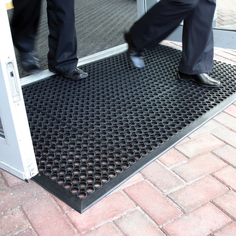 Grand Tapis d'entrée Extérieur en Caoutchouc Absorbant antidérapant – 3 Tailles Disponibles (0.9 m x1.5 m) par BiGDUG - 1