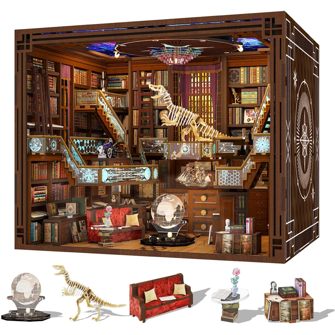 MiniCity Book Nook Kit, DIY Miniature Dollhouse Booknook Kit (Beyond Library Max)