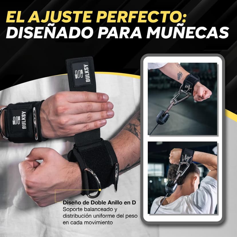 Gym Ankle Brace for Wrist and Ankle Thin - Gym Wrist for Pulley - Handles Pulleys Gym - Shoulder Exercises with Pulley Gym - Padded Interior - 2 Knuckles - 2