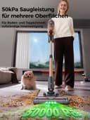 Proscenic P11 Ultra+ Cordless Vacuum Cleaner, 50 KPa 50 Mins 500 W Powerful Cordless Vacuum Cleaner, Anti-Tangle Brush, Lightweight Telescopic Vacuum Cleaner for Carpets, Animal Hair, Hard Floor and - 2