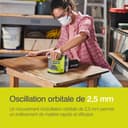 RYOBI - Ponceuse Excentrique Sans Fil 18V ONE+ RROS18-0 – Plateau Ø125 mm, Collecteur de Poussière, Mouvements Orbitaux Puissants – Finition Bois, Peinture, Métal – Batterie Non Incluse - 5