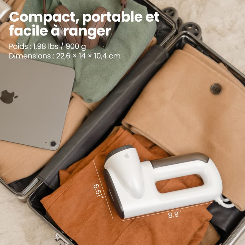 Neakasa Magic 1 Défroisseur vapeur portable avec aspiration, compact et pliable, pas de planche à repasser nécessaire, utilisation à une main - 9