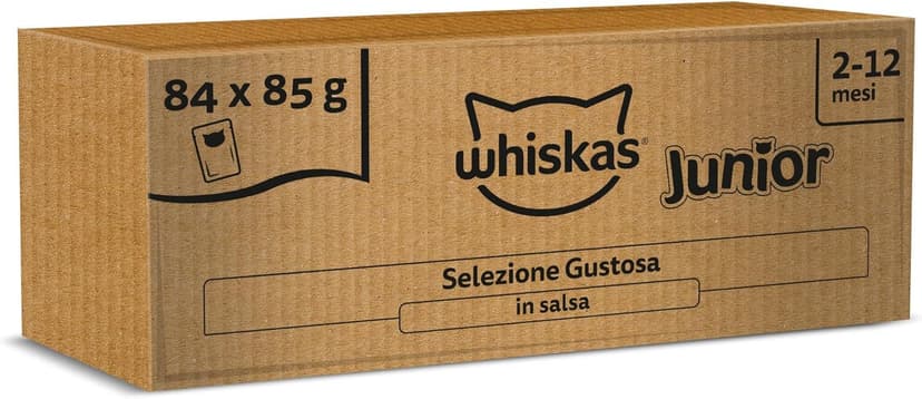 WHISKAS Aliment humide en sauce Chat junior 84x85g Les Re… - 1