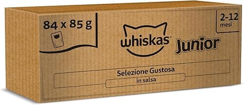 WHISKAS Aliment humide en sauce Chat junior 84x85g Les Re…