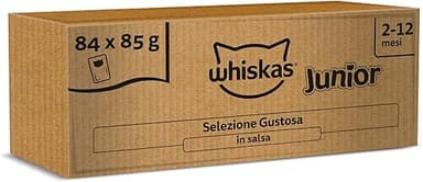WHISKAS Aliment humide en sauce Chat junior 84x85g Les Re…