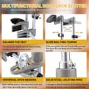 Door Lock Mortiser Kit, Lock Fitting Jig Maintenance Set, Door Lock Hole Opener Jig with 18mm 22mm 25mm Tungsten Steel Cutters, Woodworking Hole Saw Opener Tool for Wooden Door Lock Installation - 7