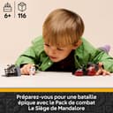 LEGO Star Wars 75449 Pack de Combat Le Siège de Mandalore - Jouet d'action avec Minifigurines de 2 Mandaloriens & 2 Clone Troopers - Speeder & Pistolets Blasters - Cadeau pour Garçon dès 6 Ans & Fans - 2