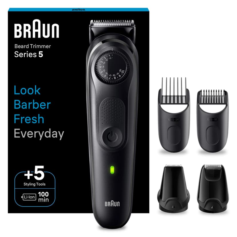 Braun BT5430 Series Electric Beard Trimmer Men's Beard Trimmer with Long-Life Blades 100 Minutes - 1