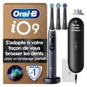 Oral-B iO9 Black Electric Toothbrush, 3 Brushes, 1 Travel Case Charger, 1 Pouch, 1 Brush Holder - 1