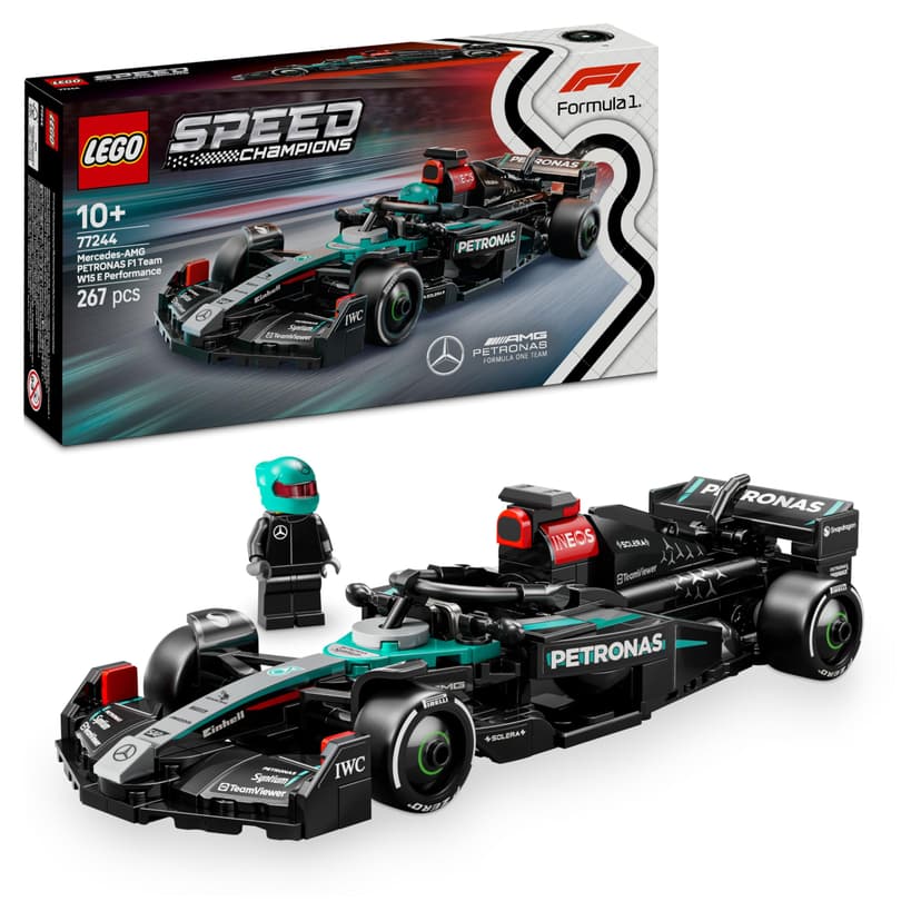 LEGO Speed Champions Voiture F1 Mercedes-AMG W15 - Voiture de Course avec minifigurine Collector de Pilote de Formule 1 - Maquette pour garçons et Filles dès 10 Ans ou Fans de Sport Automobile 77244 - 1