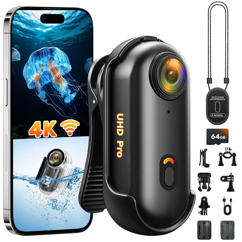 2026 nouvellement améliorée Caméra d'Action 4K(64GB),Mini… - 1