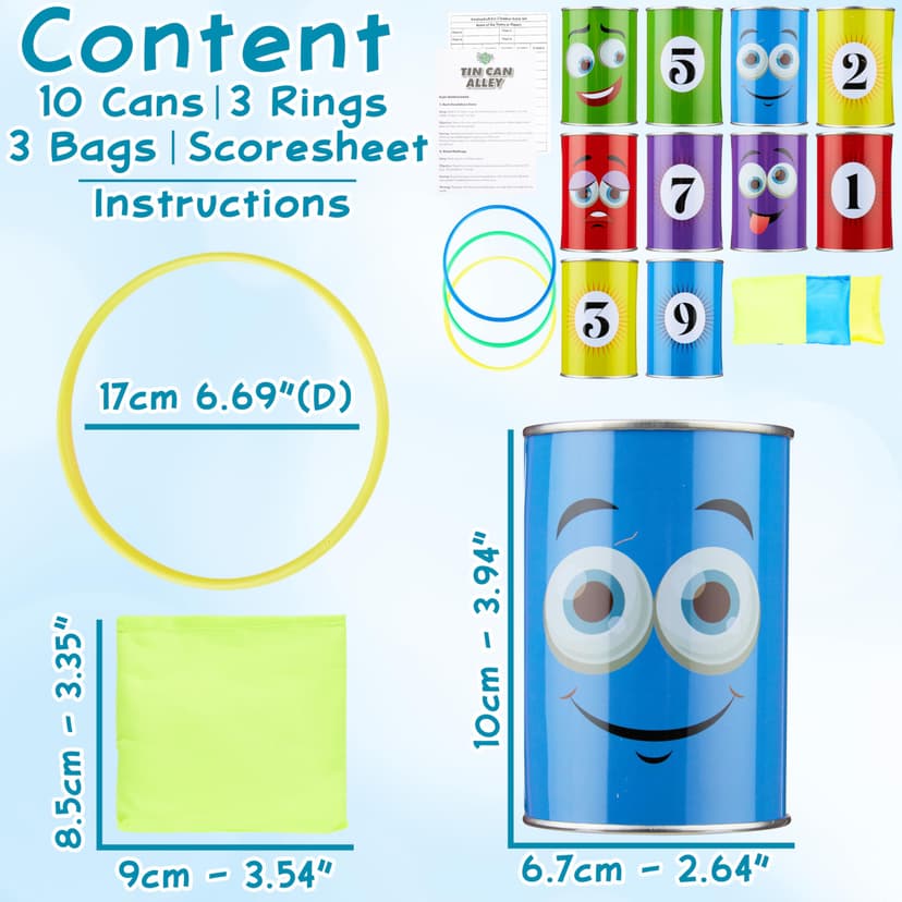 KreativeKraft Jeux d'Extérieur Enfant Adulte et Famille Kit Sport Course aux Oeufs et Cuillère Enfant Jeu des Anneaux Sacs de Courses (Ensemble 8 en 1) - 6