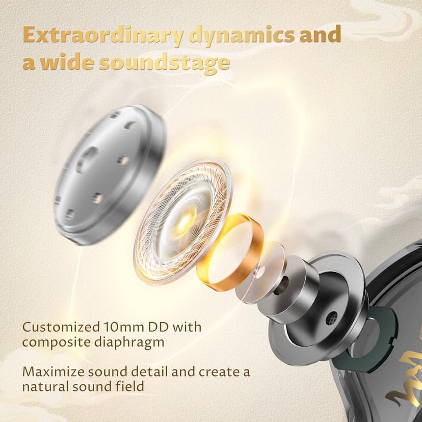 Yinyoo KBEAR MONKIE K01 Gaming Earphones HiFi In-ear Noise Cancelling Headset with 3.5mm Surround Plug Wired Earbuds for PC, PS5, Xbox, Switch - 4