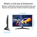 ASUS VY279HGR Eye Care Gaming Monitor – 27 inch FHD (1920x1080), IPS, 120Hz OC, SmoothMotion, 1ms MPRT, Adaptive Sync, Eye Care Plus, Blue Light Filter, Flicker Free, antibacterial, SmoothMotion - 7