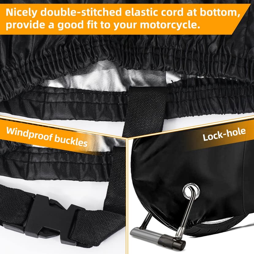 Motorcycle Tarpaulin XXL 245x105x125cm - 3