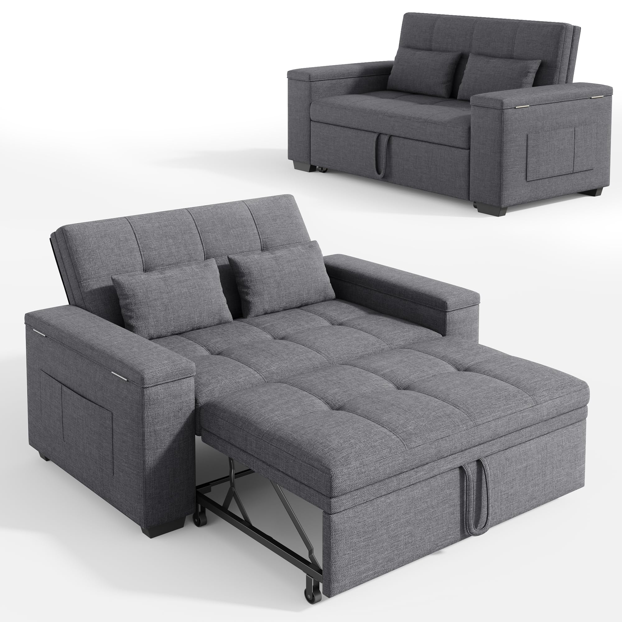 Xbro Canapé Lit Convertible 2 Places 156 Cm, Sofa avec Ra… - 1