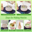 TEANAGOO 7 Pcs Matcha Set, Pink Matcha Kit, Ceremony Matcha Powder Kit,Matcha Tea Set for Making Latte,Matcha Whisk and Bowl with Scoop&Sifter,Fuji Design Ceramic Bowl,Gift for Matcha Lovers - 5