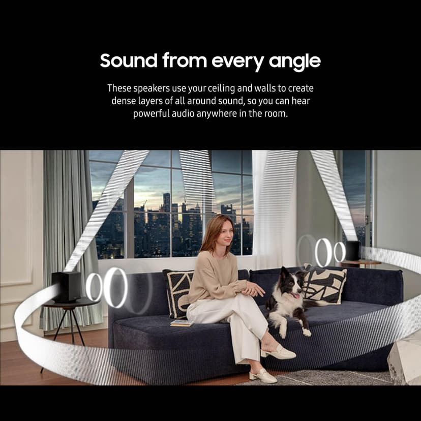 SAMSUNG HW-Q990D Sound Bar 11.1.4 ch with Dolby sound, surround sound expansion, adaptive sound, wireless subwoofer, 2024 - 6