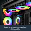 ARCTIC P12 Pro A-RGB (3 Piéces) - Puissant ventilateur premium, Fan PWM 120 mm avec Câble Répartiteur en Y, 600-3000 rpm, 0 rpm <5% PWM, 5V Digital RGB, Palier à dynamiqu fluides, 4 Broches - Noir - 3
