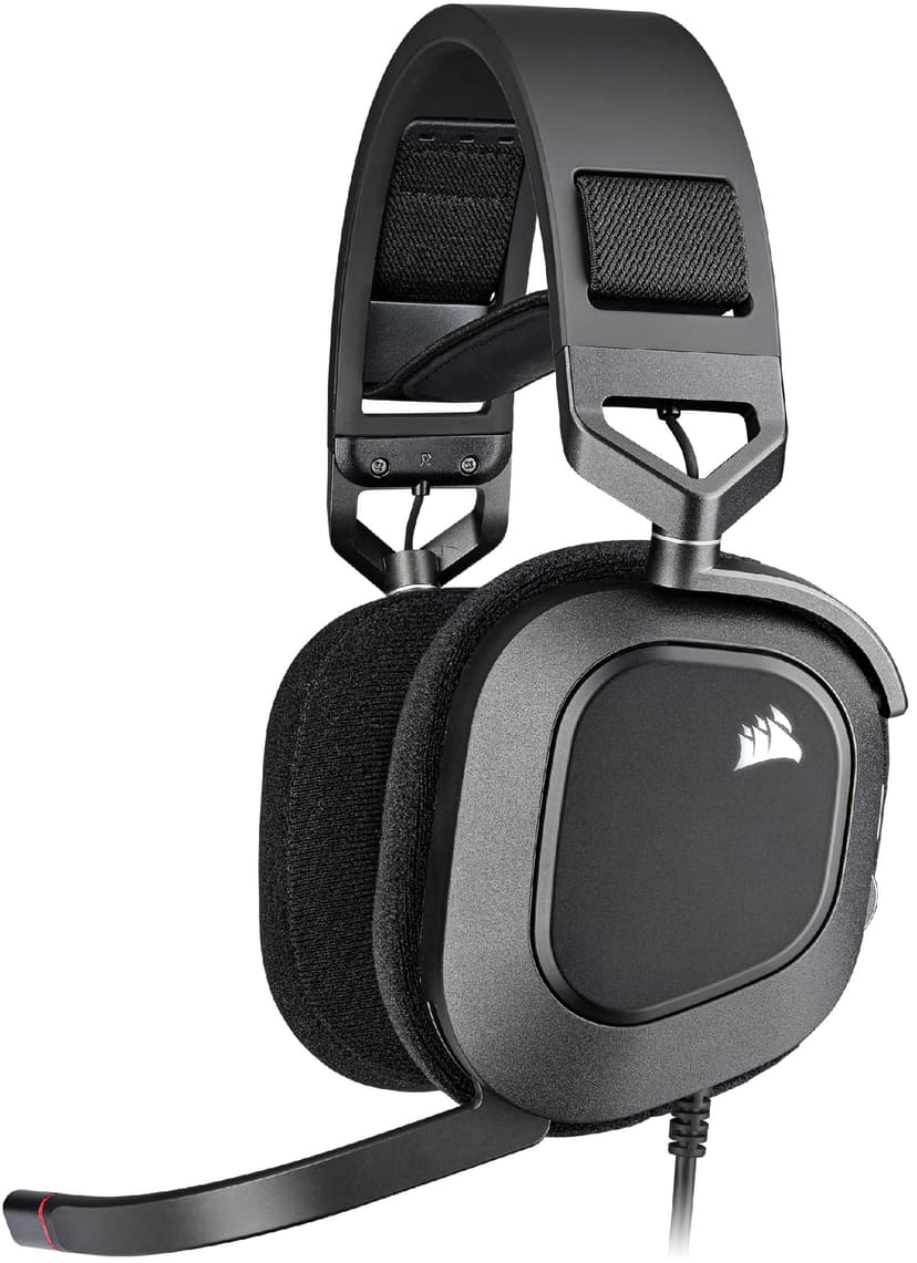 Corsair HS80 RGB USB Gaming Headset - Dolby 7.1 Surround Sound - Broadcast Quality Microphone - iCUE Compatible - PC - Black - 1